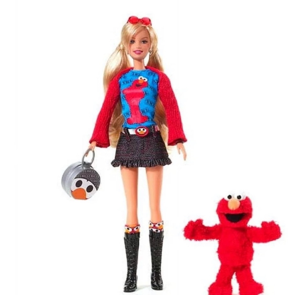 NEW NIB Mattel Barbie & TMX Tickle Me Elmo Doll Set Sesame Street Fun 2006